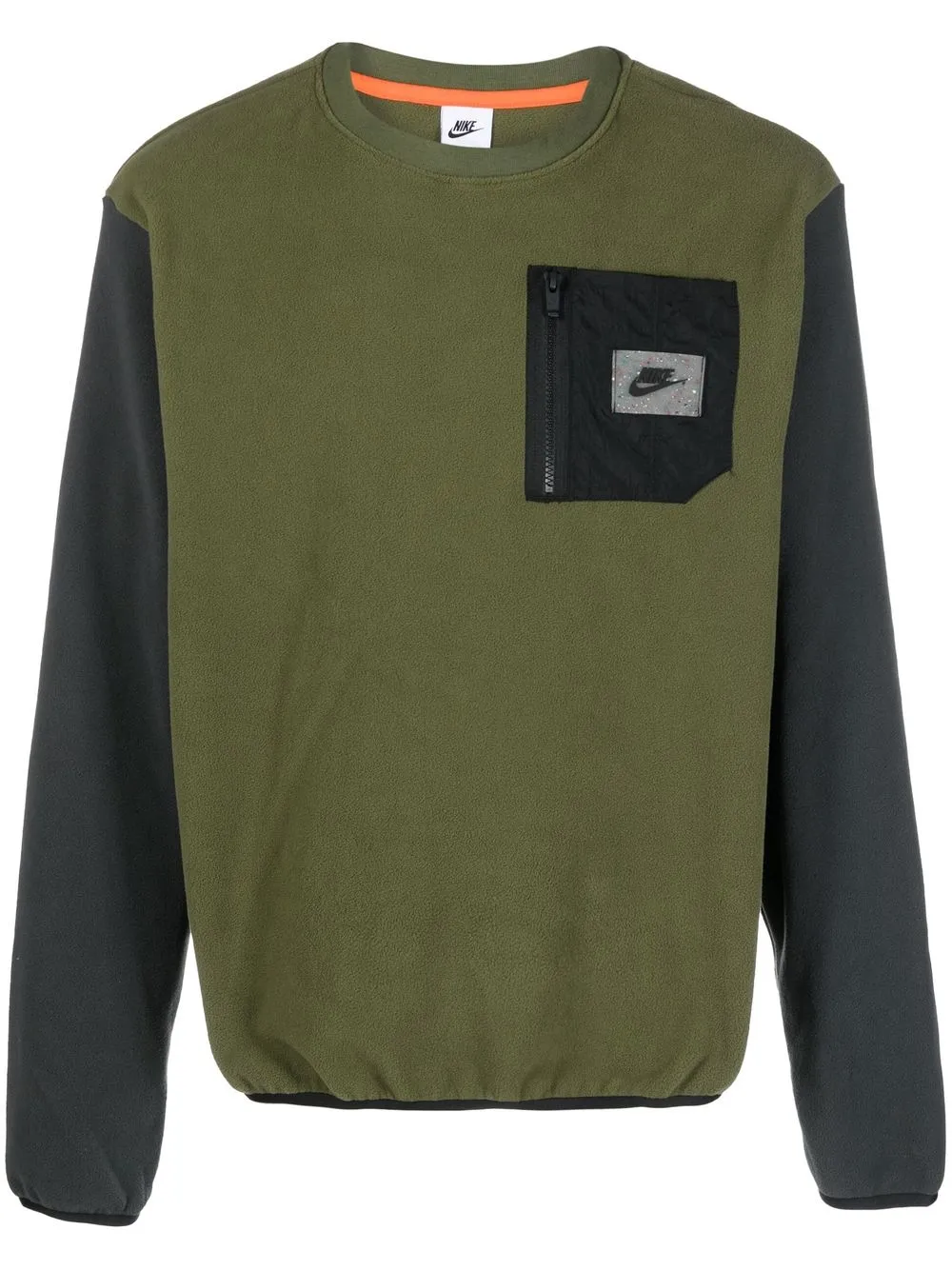 

Nike logo-patch panelled sweatshirt - Green