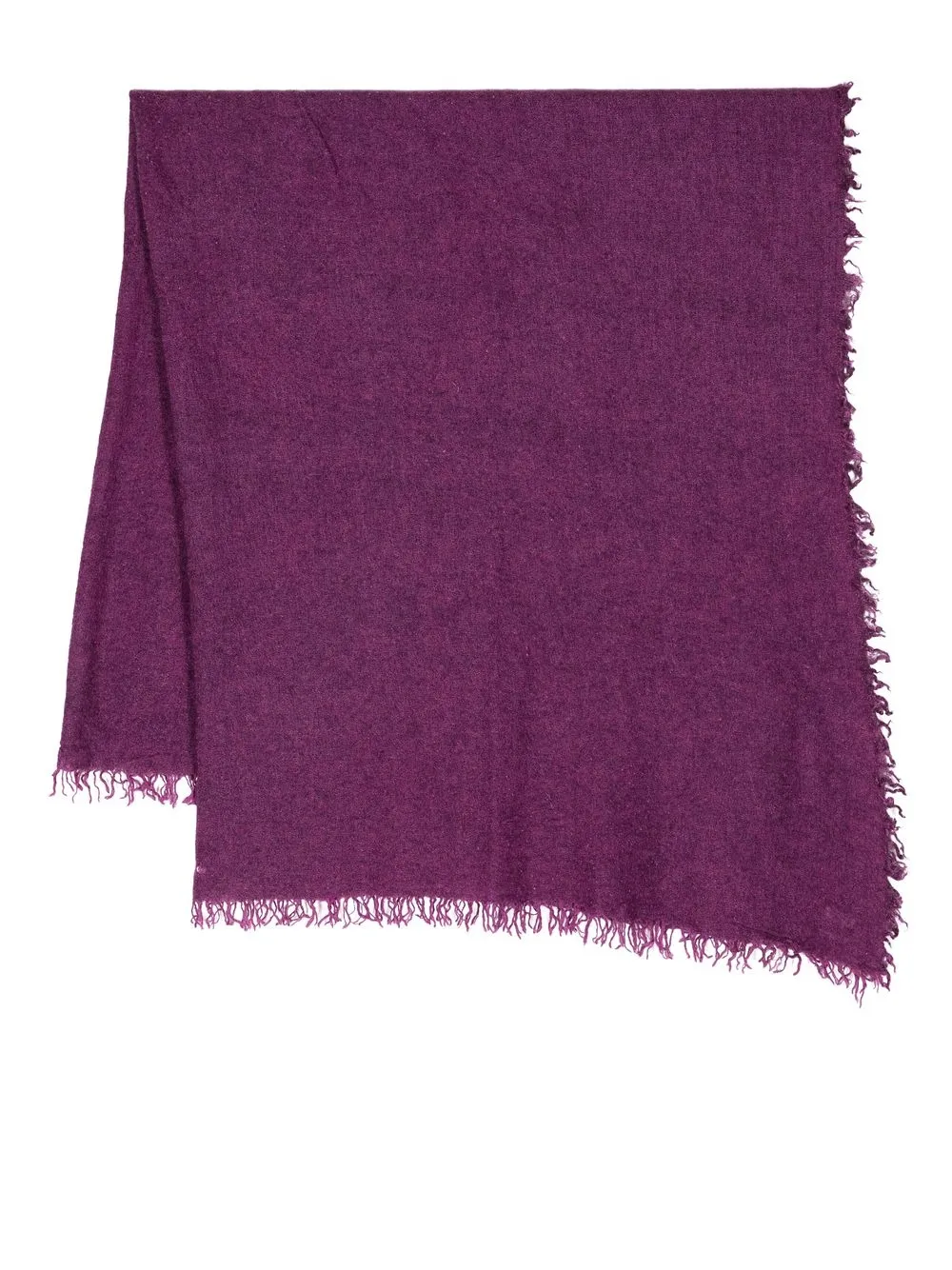 

Faliero Sarti melange-effect frayed scarf - Purple