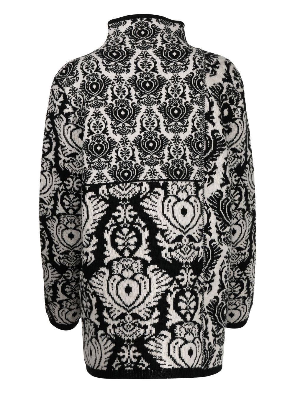 Antonio Marras jacquard-pattern funnel-neck sweater - Black