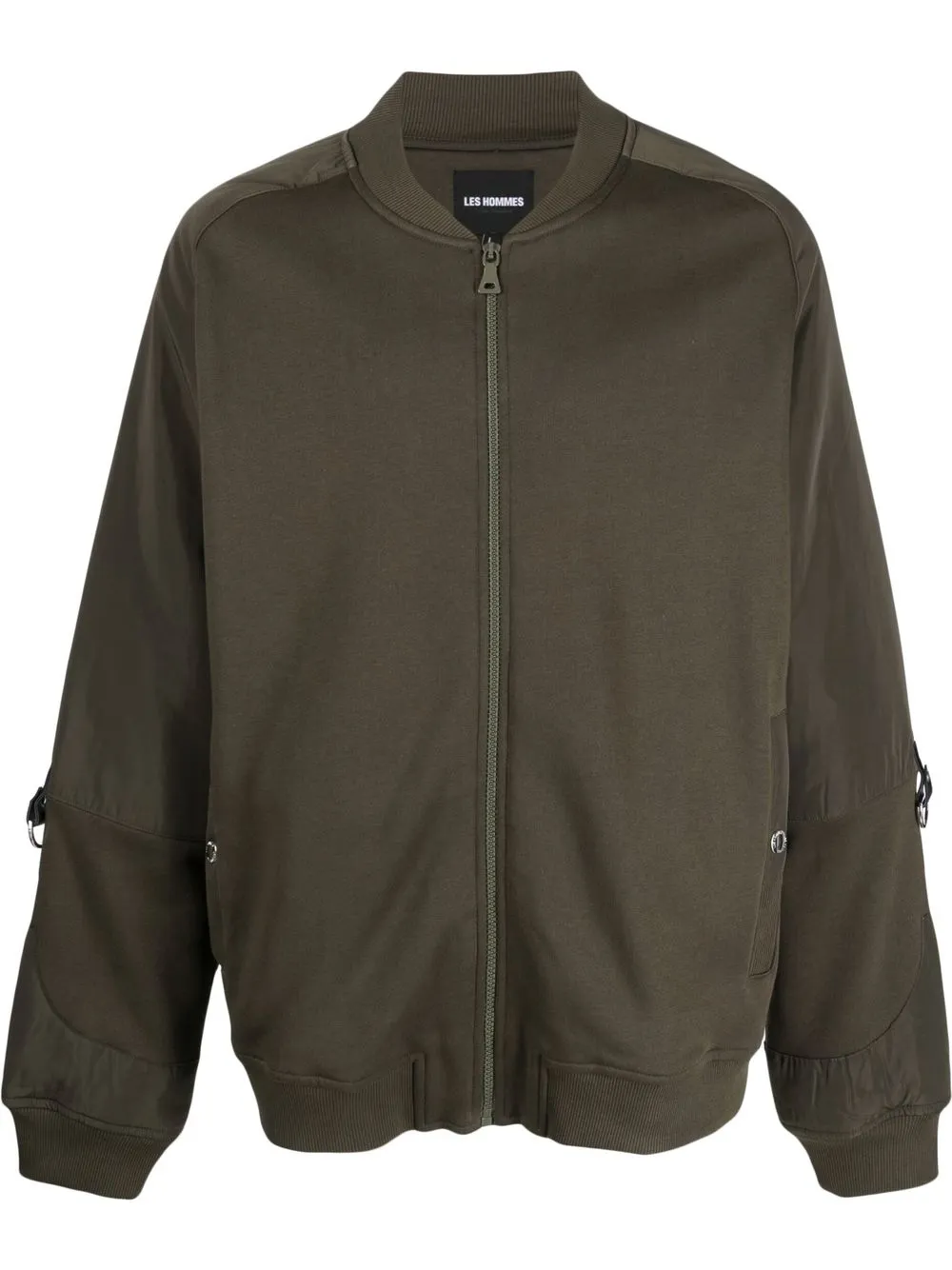 

LES HOMMES relaxed zip-up cardigan - Green