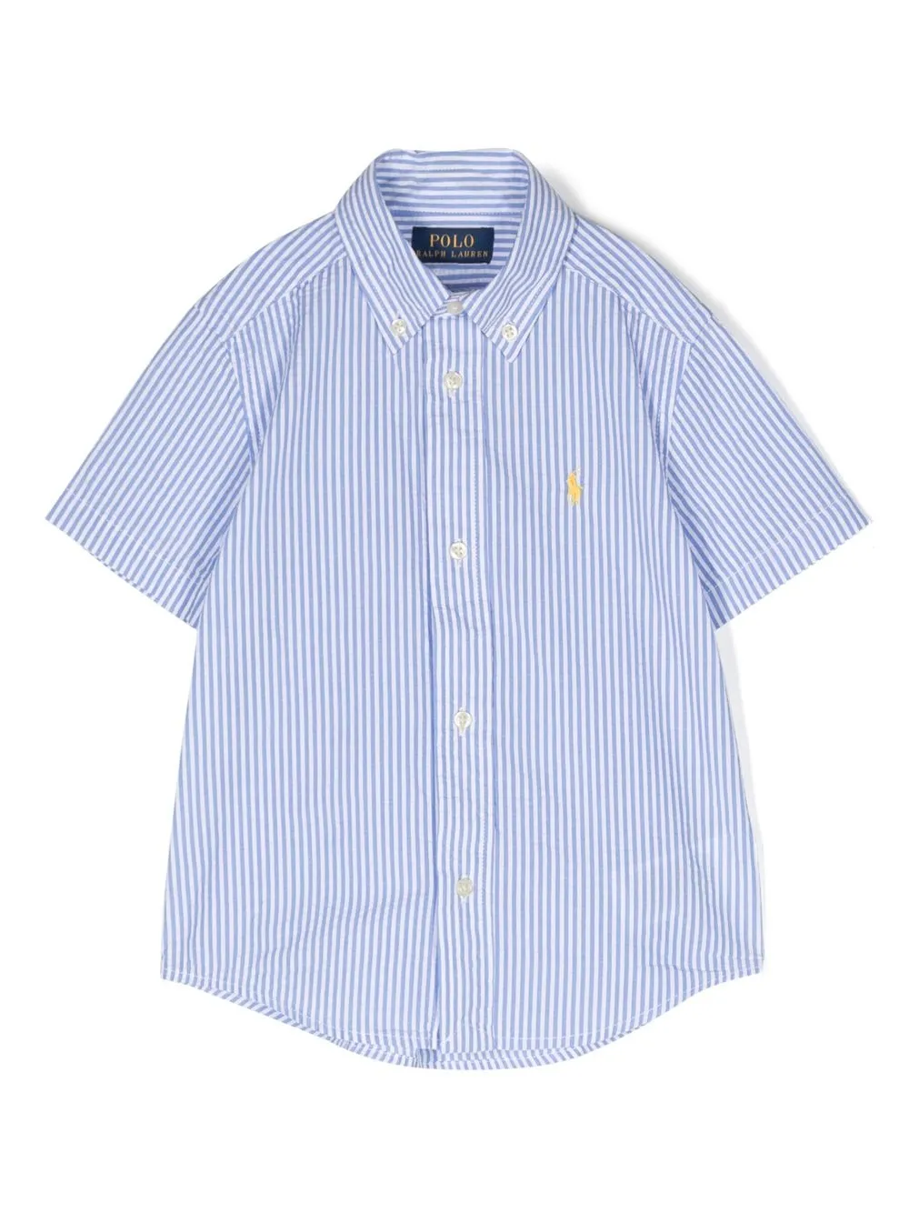 

Ralph Lauren Kids all-over striped short-sleeve shirt - Blue