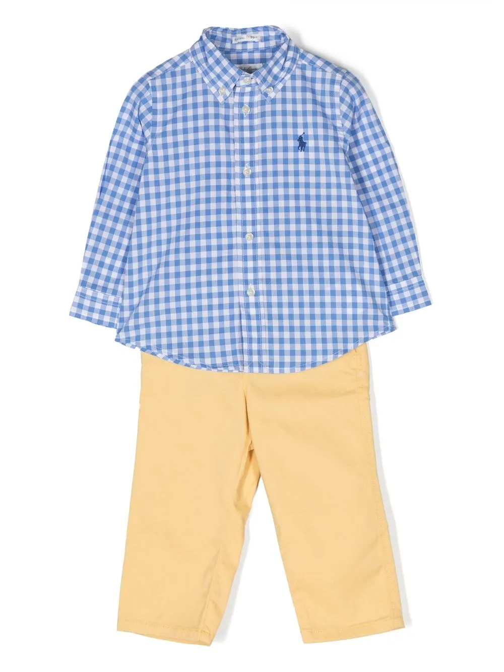 

Ralph Lauren Kids check-print trouser set - Blue