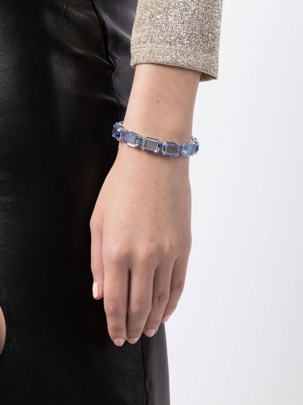 Versace Leather crystal-embellished Bracelet - Farfetch