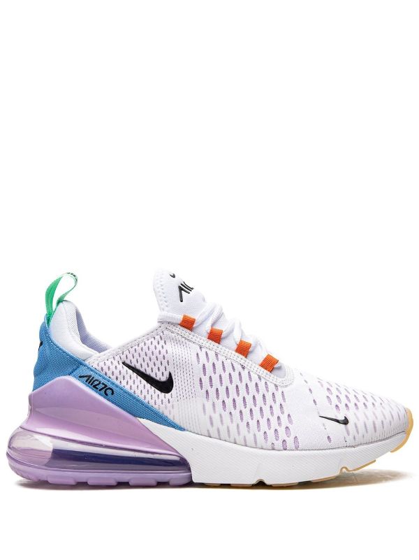 White Sneakers While Off - nike air max 270 white orange shoes