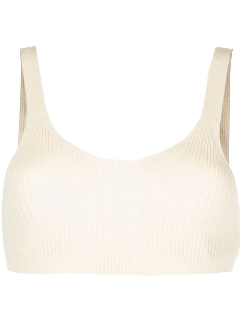 

AERON Joan ribbed-knit crop top - Neutrals