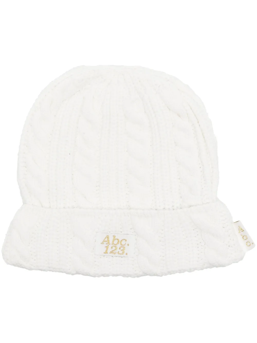 Advisory Board Crystals logo-patch chunky-knit beanie