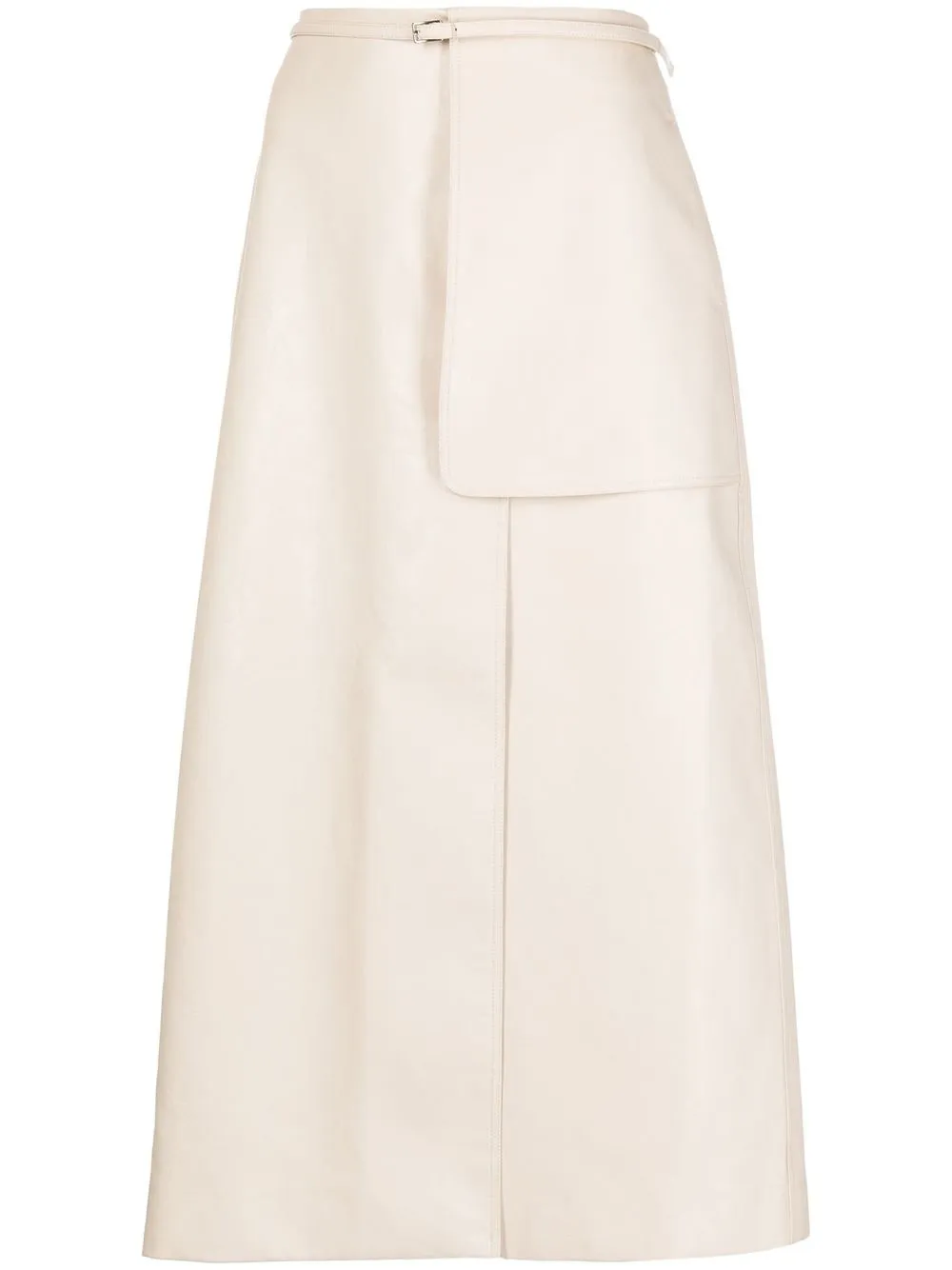 

GIA STUDIOS faux leather midi skirt - White