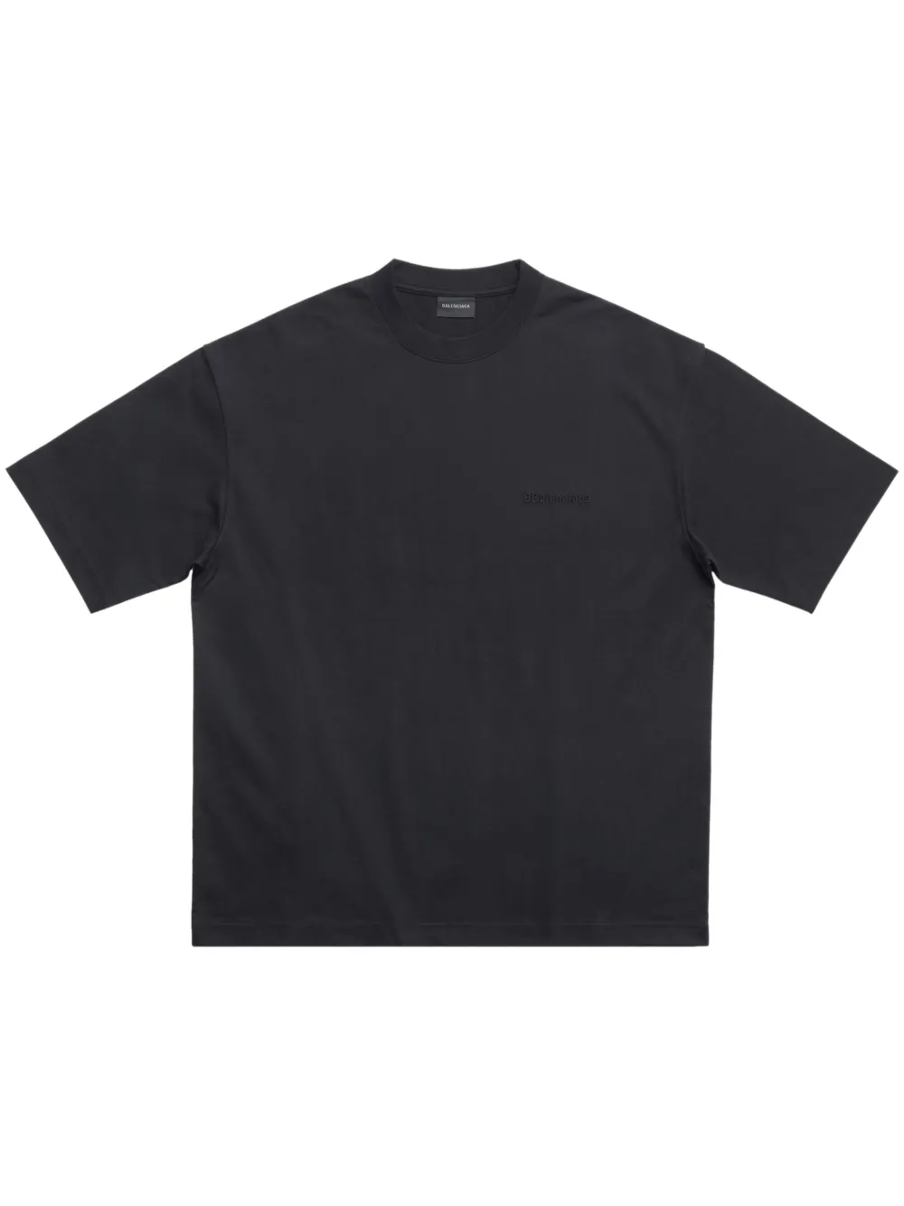 Balenciaga Bb Embroidered Logo T-shirt In Black