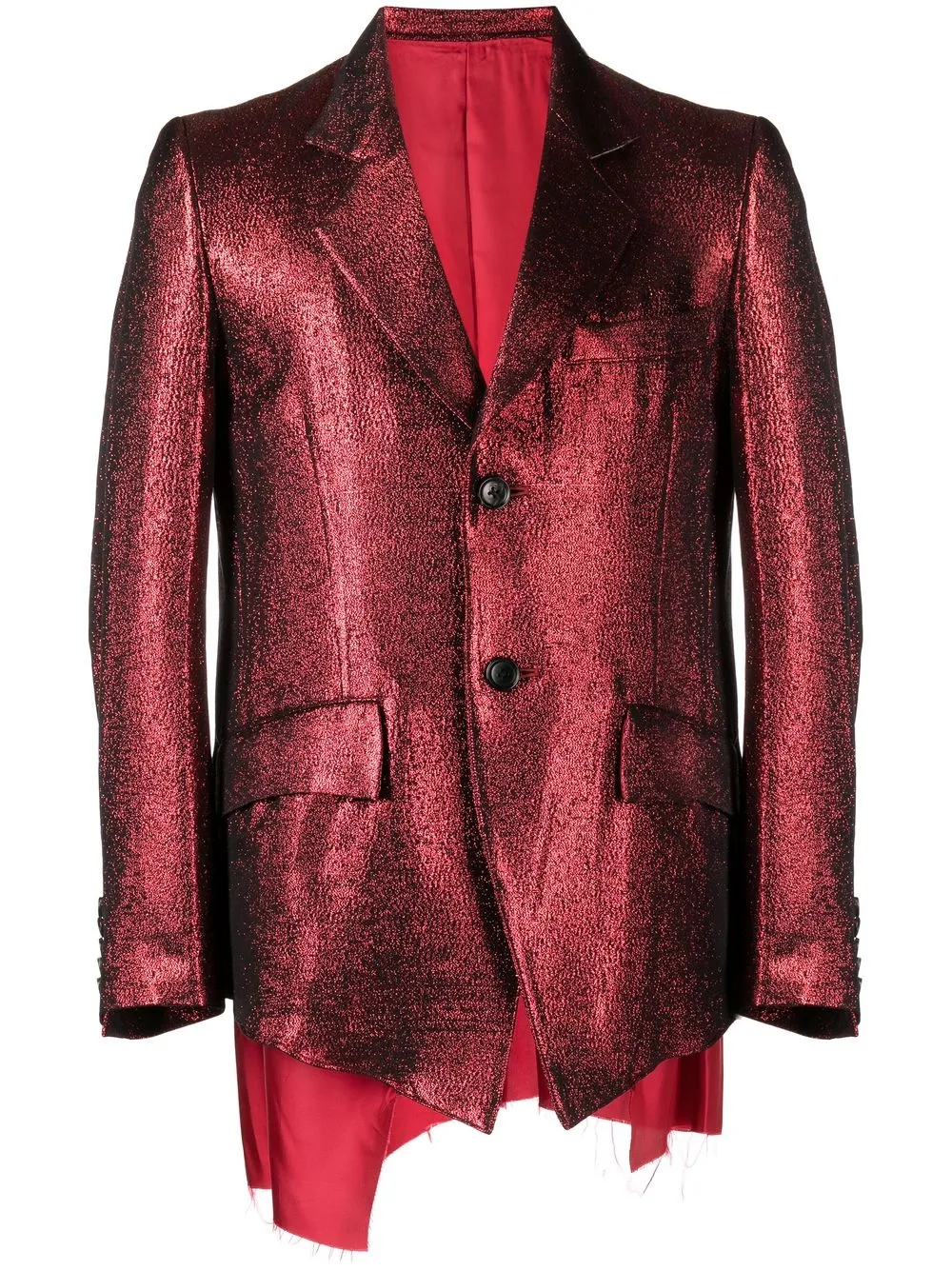 

sulvam blazer con malla metalizada - Rojo