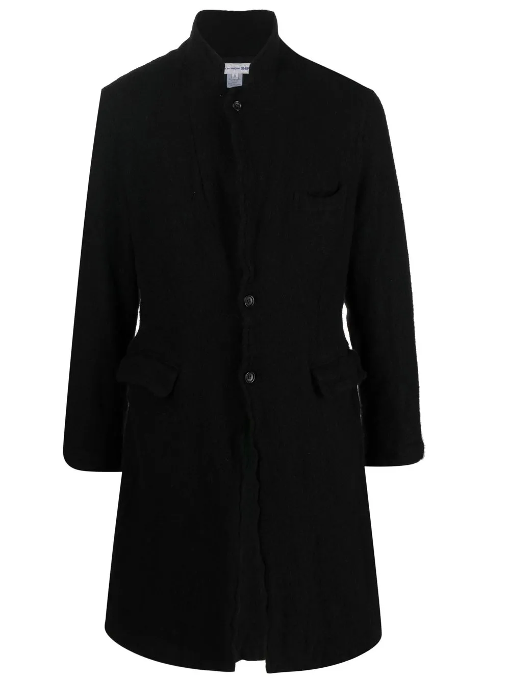 

Comme Des Garçons Shirt single-breasted wool-blend overcoat - Black