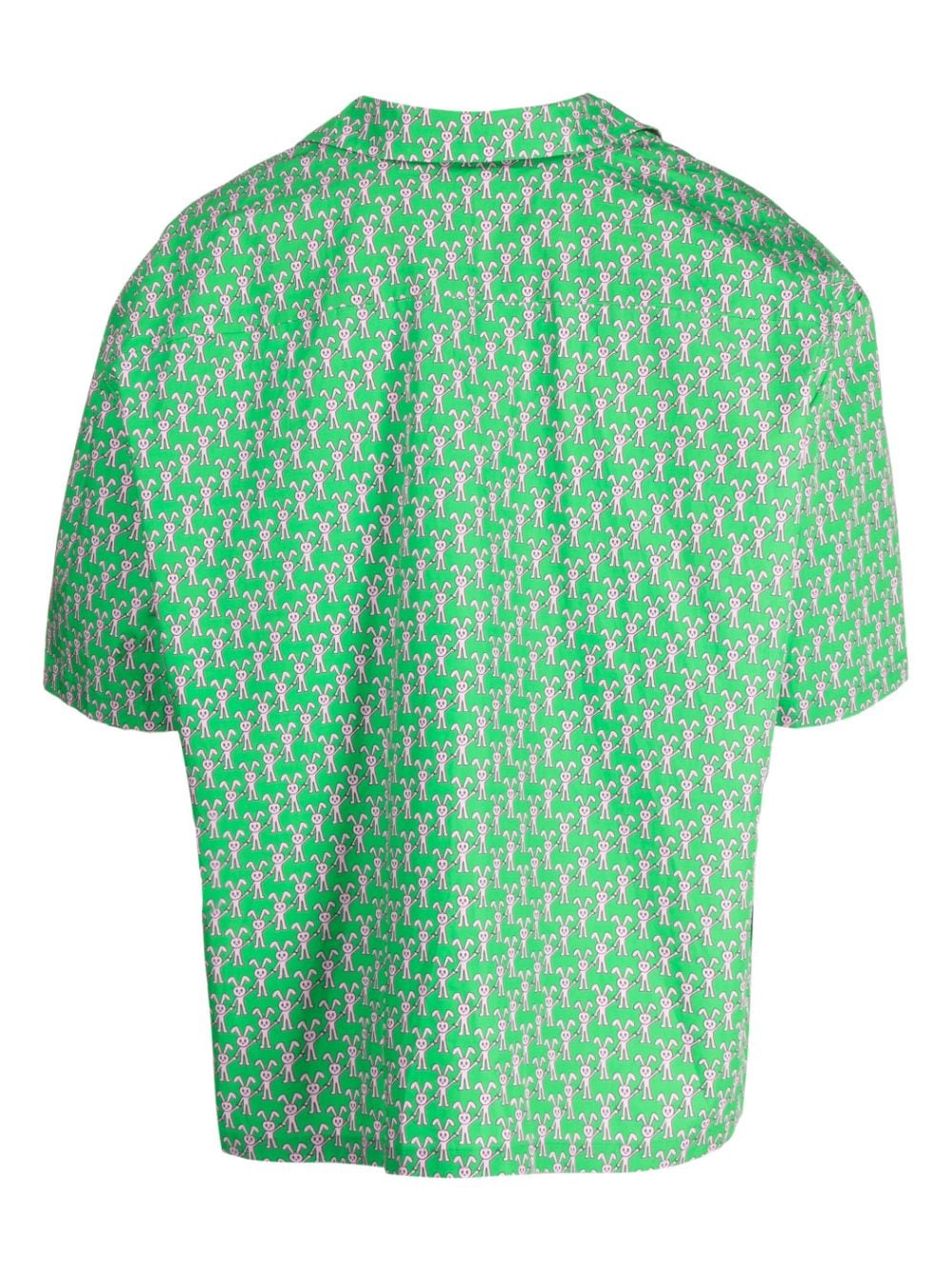 Shop Natasha Zinko Logo-print Cotton Shirt In Green