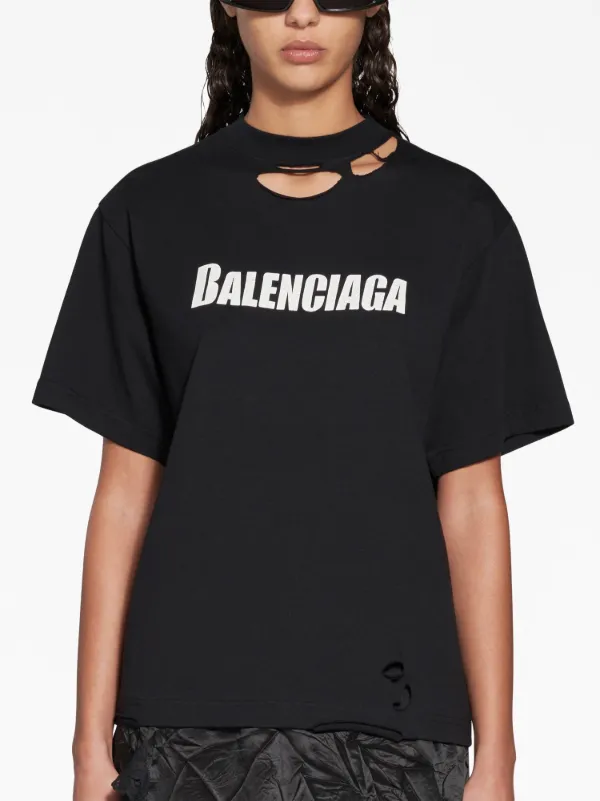 Cotton jersey tshirt dress  Balenciaga  Women  Luisaviaroma