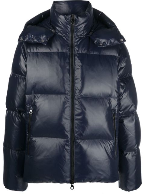 Duvetica high-shine hooded puffer jacket