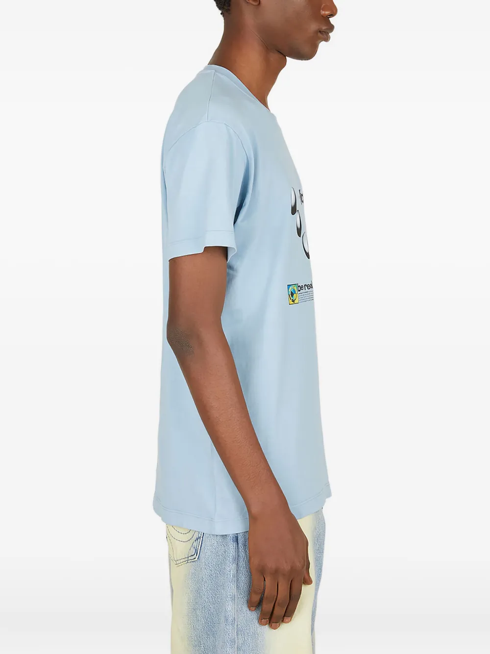 EYTYS liquid-print T-shirt Blauw