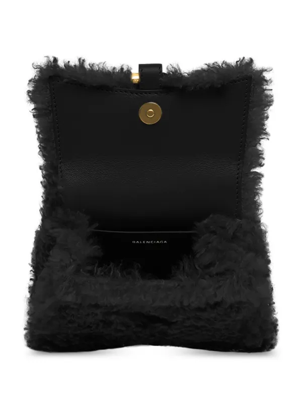 Balenciaga store fur clutch