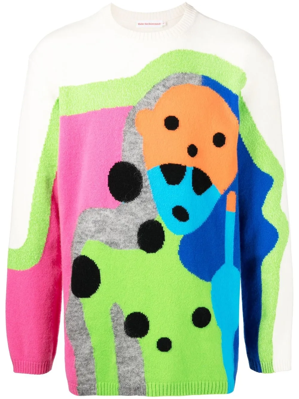 

Walter Van Beirendonck colour-block crew-neck jumper - Multicolour