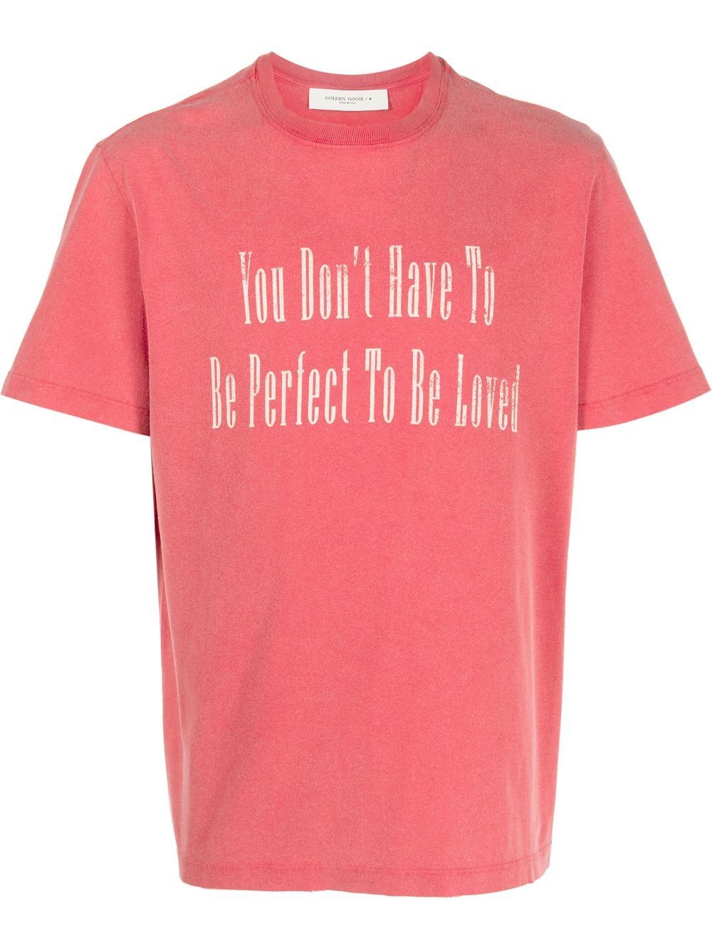 

Golden Goose slogan-print cotton T-shirt - Red