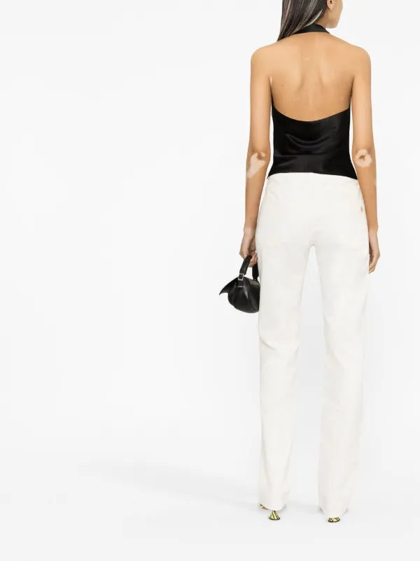 The Attico high-rise straight-leg Jeans | White | FARFETCH