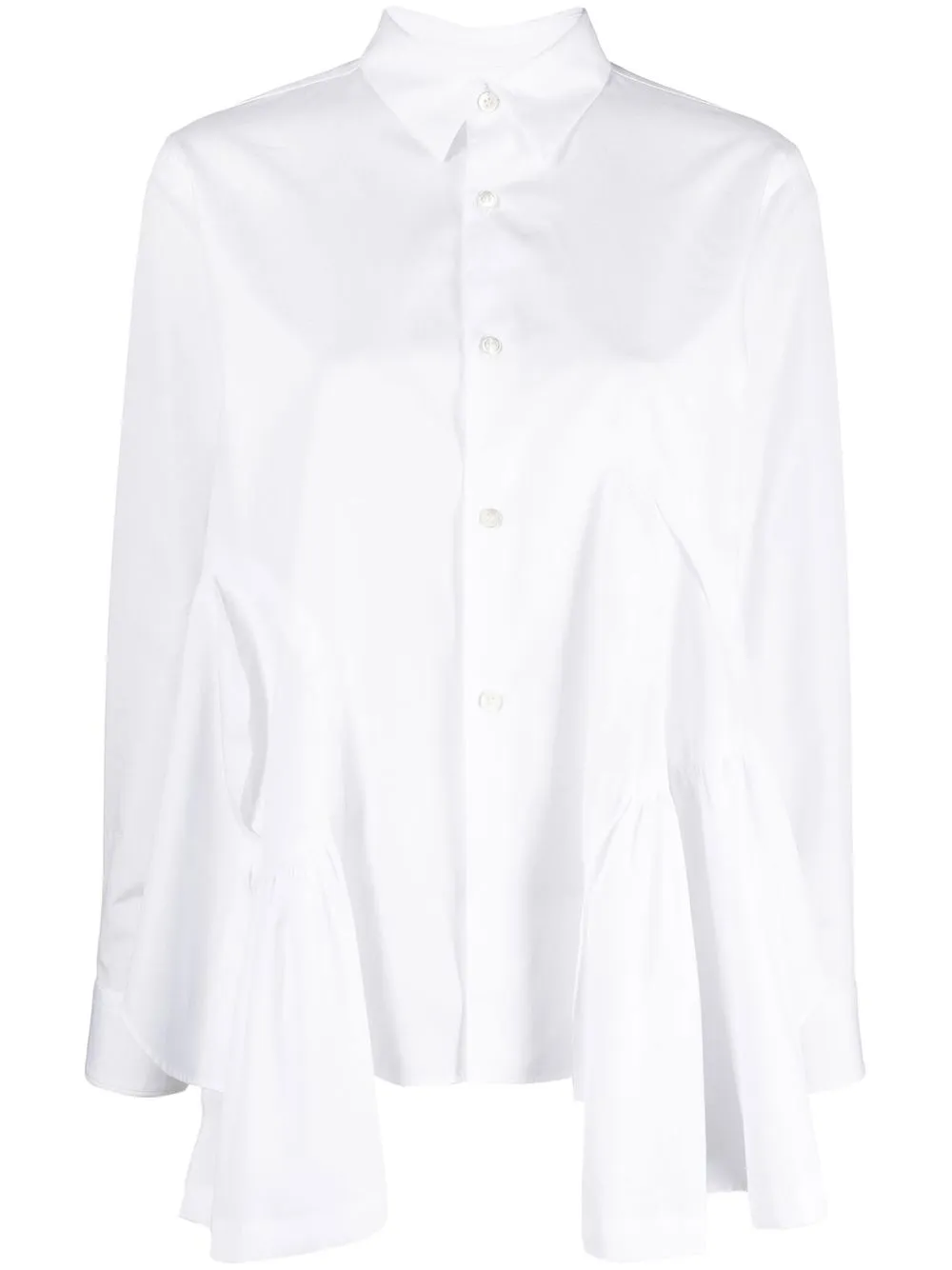 

Comme Des Garçons Comme Des Garçons camisa drapeada con pliegues - Blanco