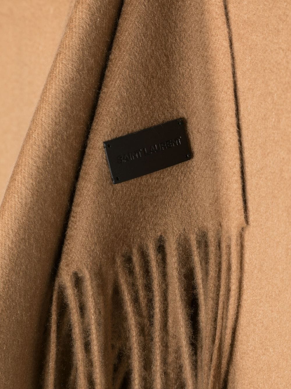 Saint Laurent Sjaal met logopatch - Bruin
