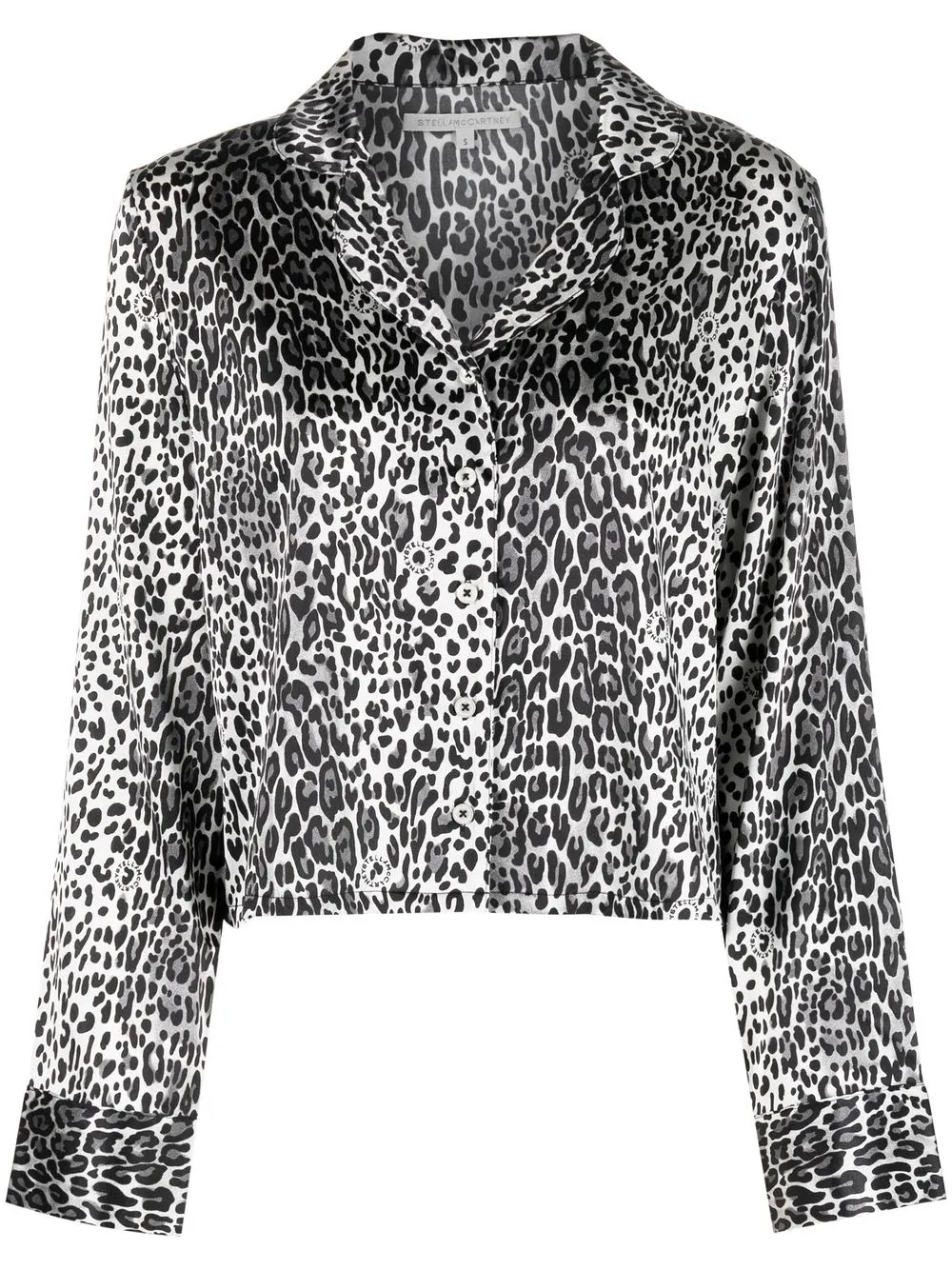 

Stella McCartney leopard-print silk shirt - Black