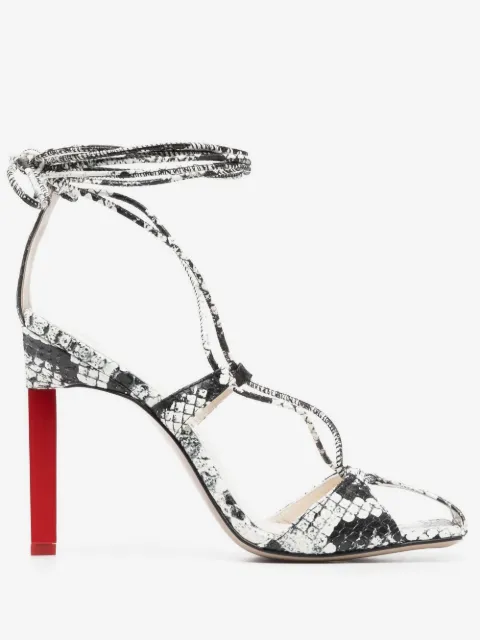 The Attico Adele 105mm snakeskin-print sandals