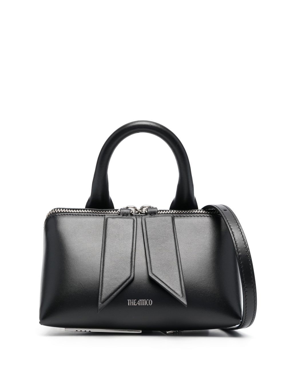 Shop Attico Friday Top-handle Tote Bag In Black