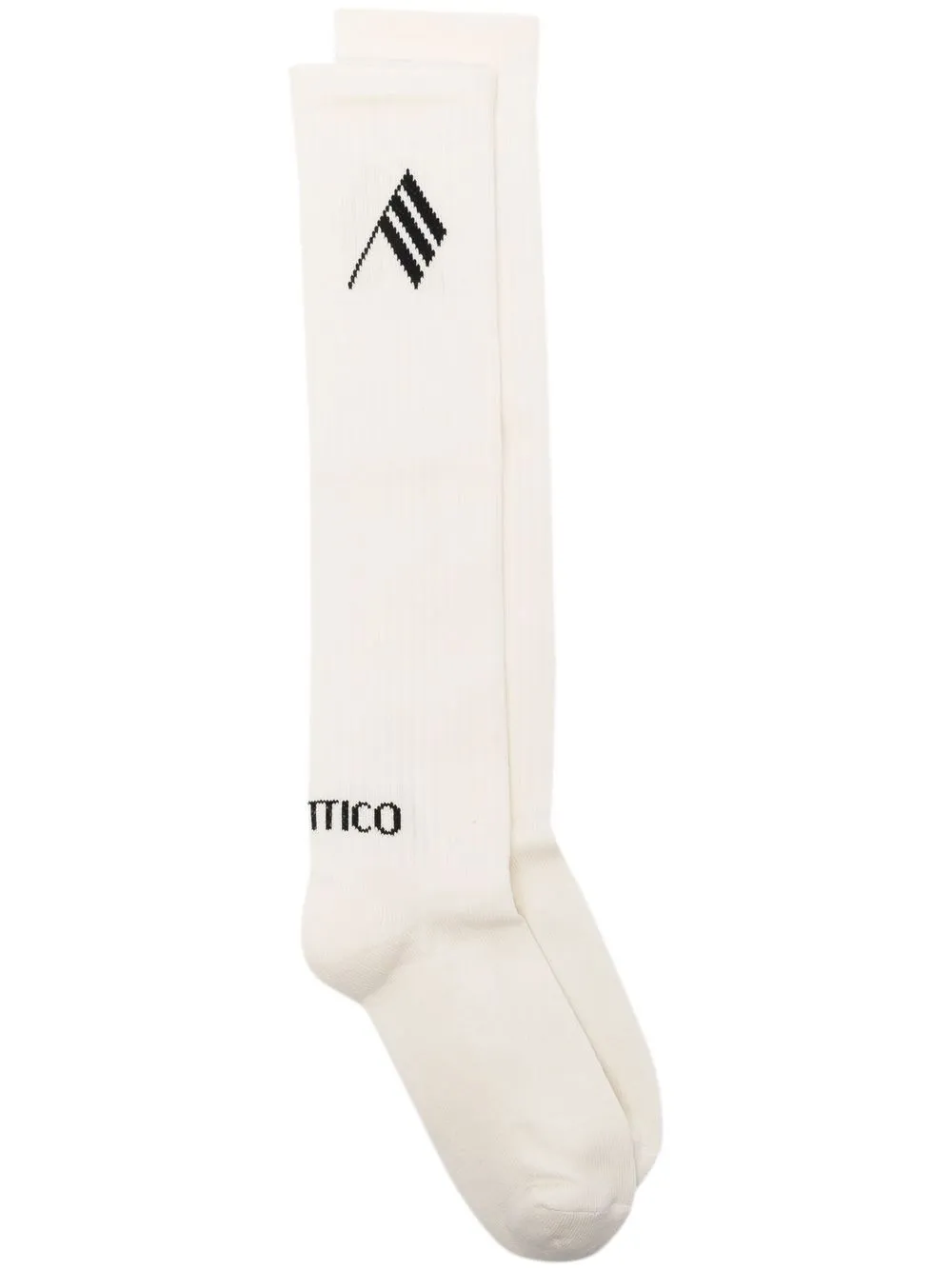 

The Attico logo-print socks - Neutrals