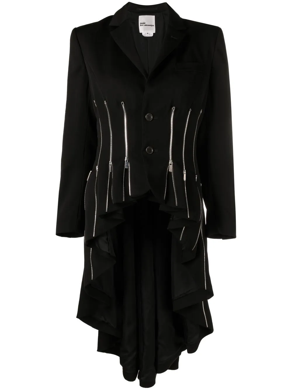 

Comme Des Garçons Noir Kei Ninomiya zip-embellished wool jacket - Black