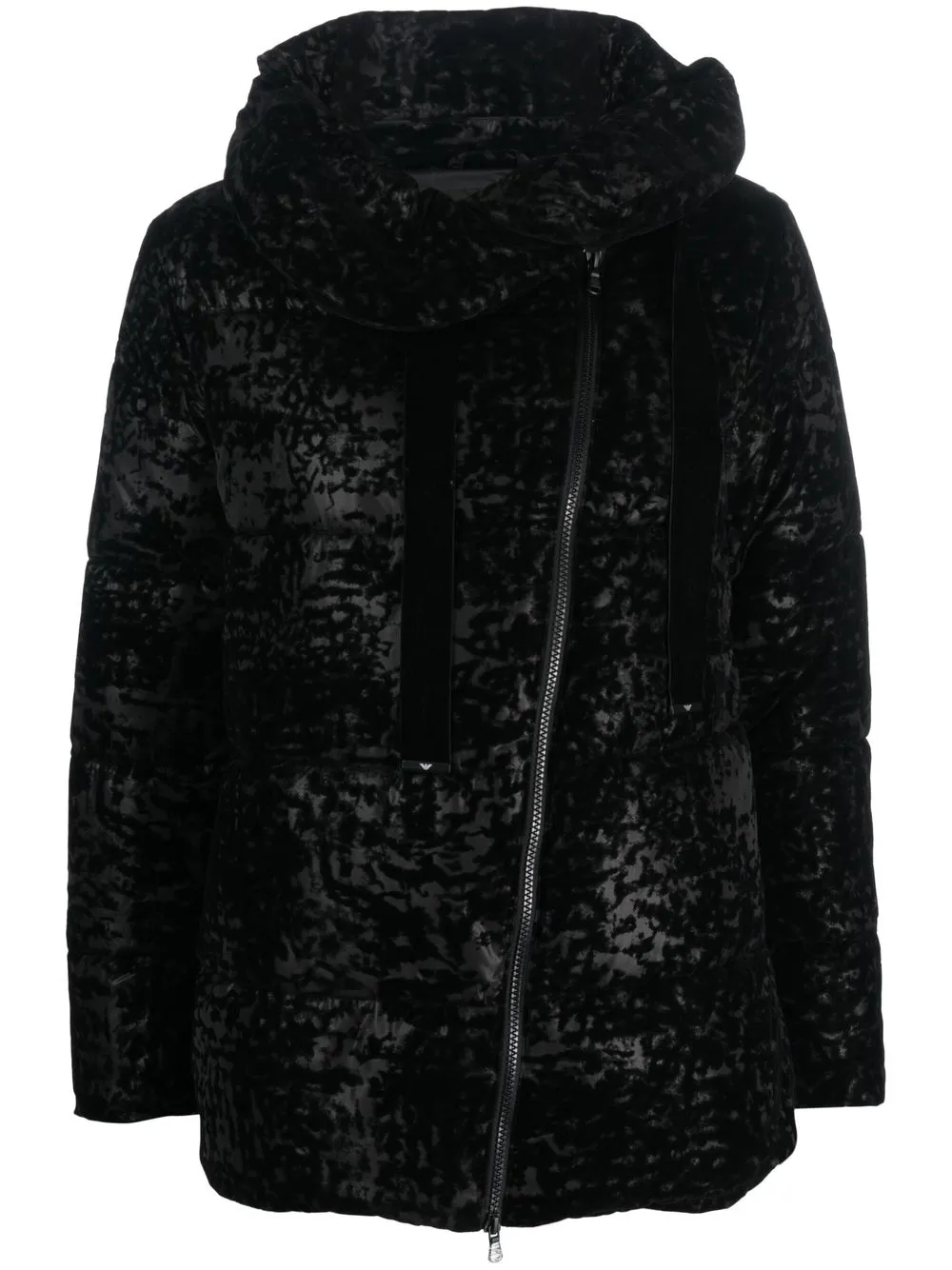 

Emporio Armani jacquard-pattern puffer jacket - Black