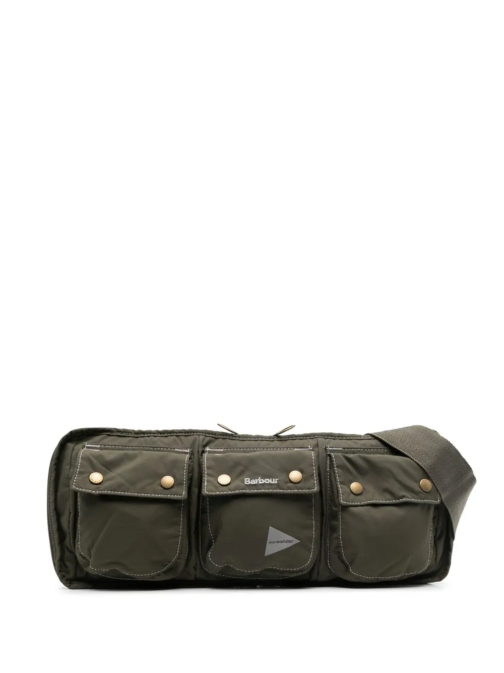 

BARBOUR and WANDER multi-patch belt bag - Green