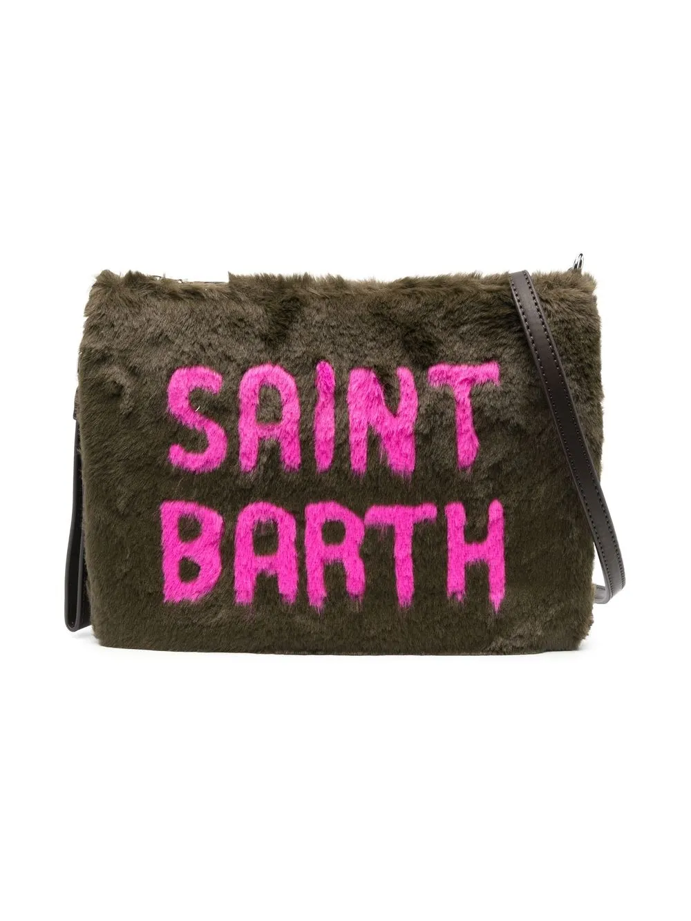 

MC2 Saint Barth Kids Parisienne faux-fur bag - Green