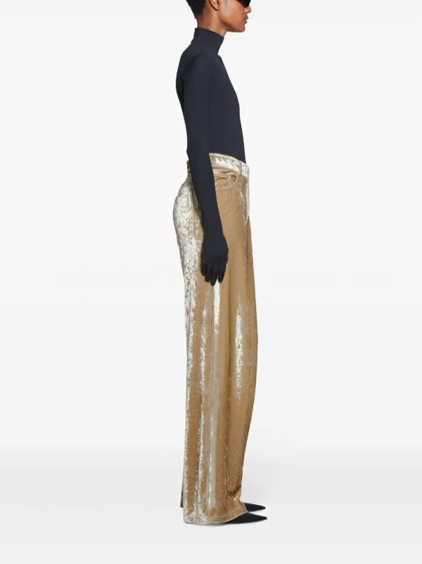 VIP【送料関税込】BALENCIAGA VELVET TROUSERS Balenciaga Velvet wide-leg Trousers | Neutrals | FARFETCH