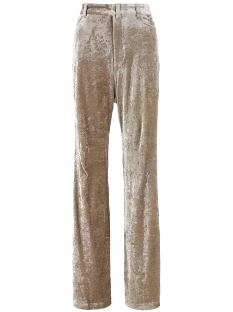 Balenciaga velvet wide-leg trousers