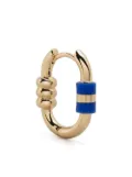 Maria Black 14K yellow gold vertigo oval hoop earring