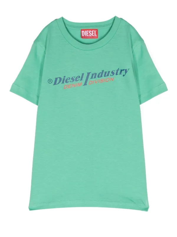 Diesel Kids logo-print T-shirt | Green | FARFETCH