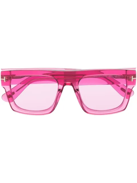 TOM FORD Eyewear نظارة شمس بإطار مربع شفاف