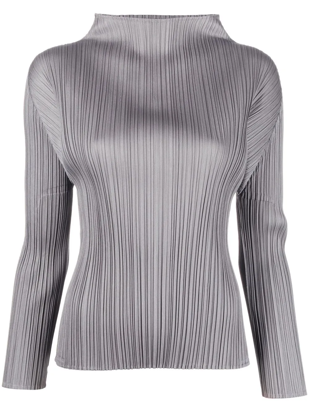 

Pleats Please Issey Miyake high-neck pleated top - Grey