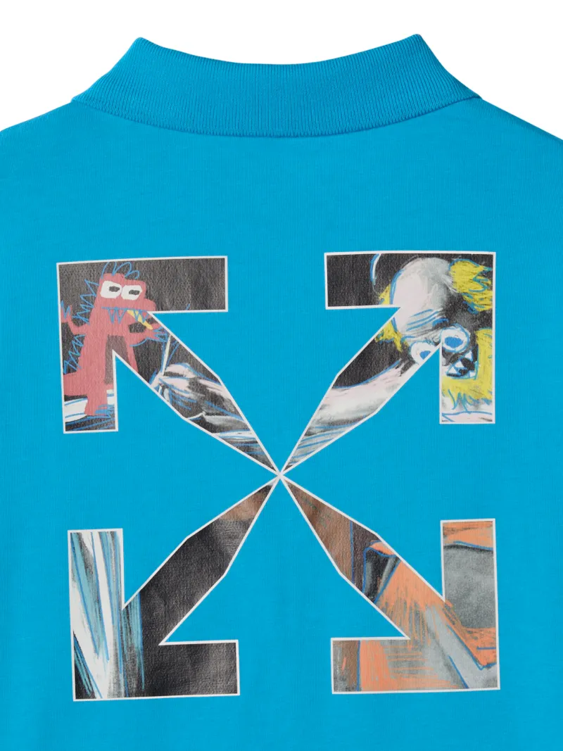 Kurzärmeliges Poloshirt mit Monster-Pfeil