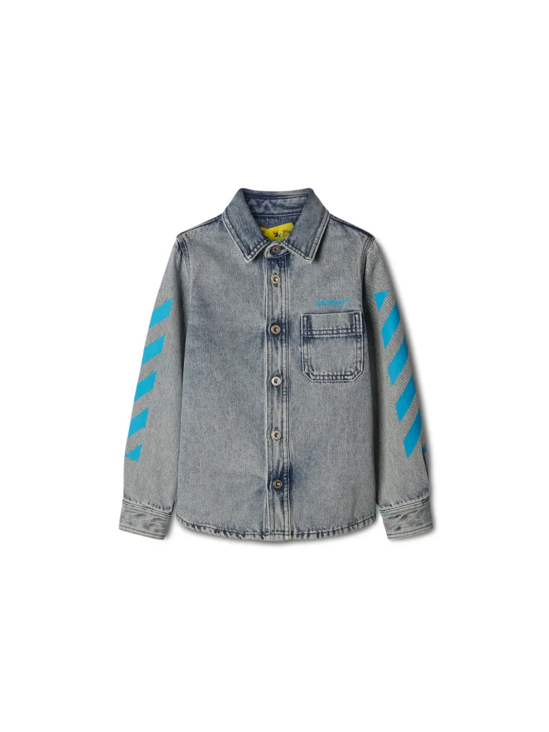 Helvetica Diag Jeanshemd