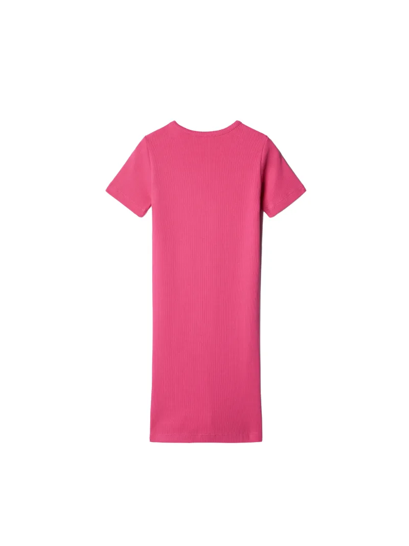 Abito stile T-shirt a coste con stampa OFF