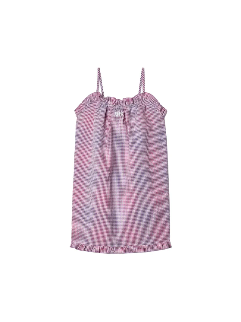 Off Stamp Kleid mit Riemen