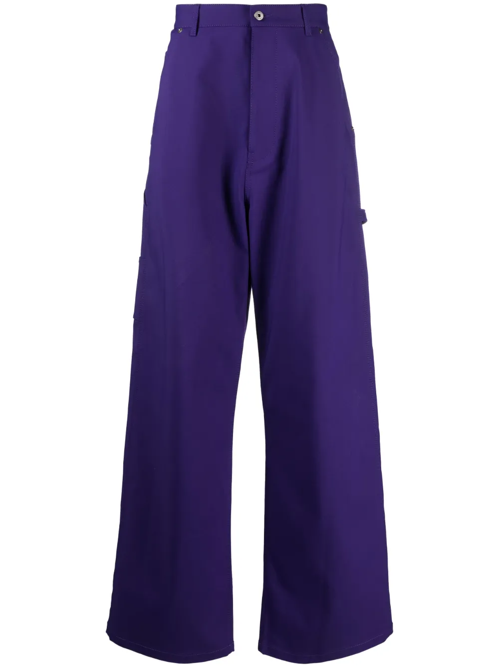 Off-White Wave Off wide-leg trousers - Blue
