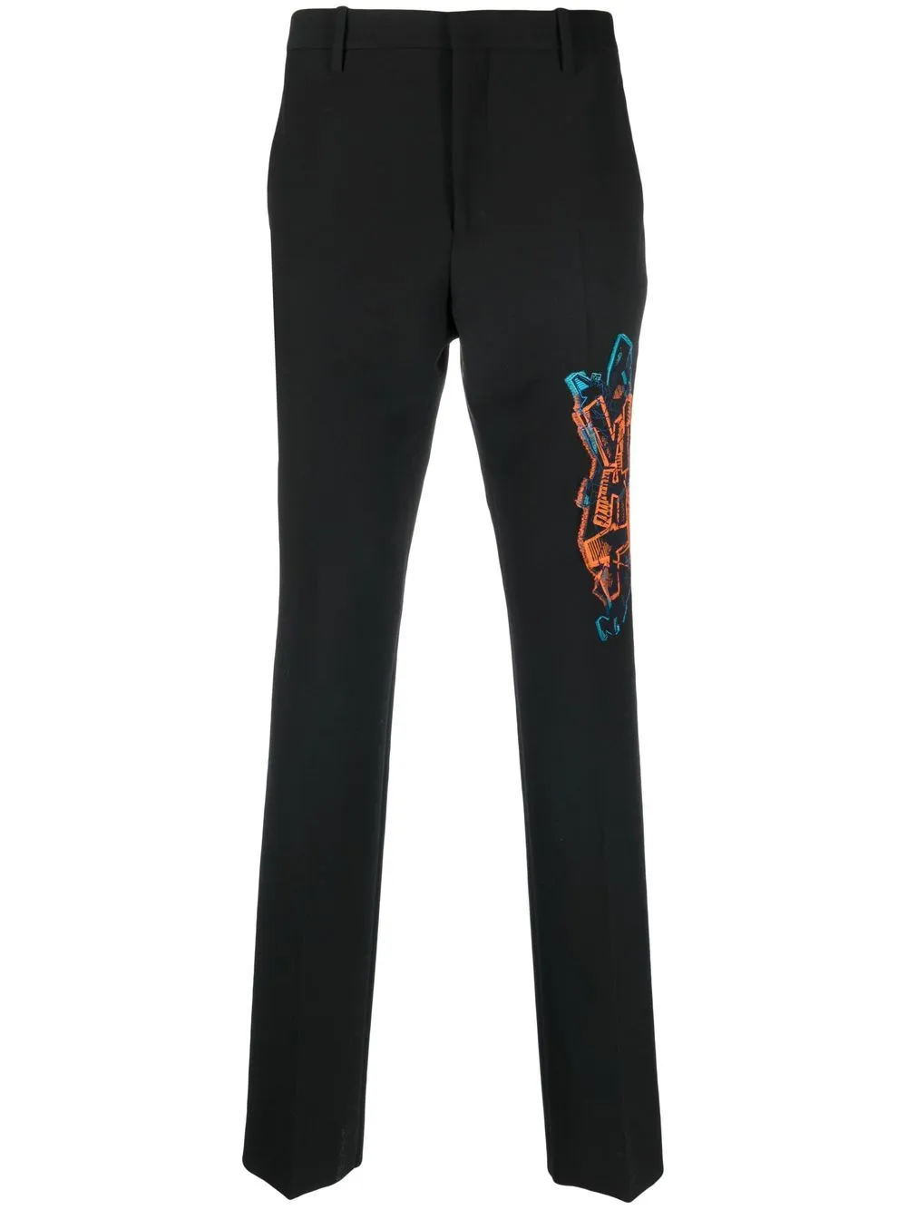 Shop Off-white Graf Coupe' Slim-cut Trousers In Schwarz