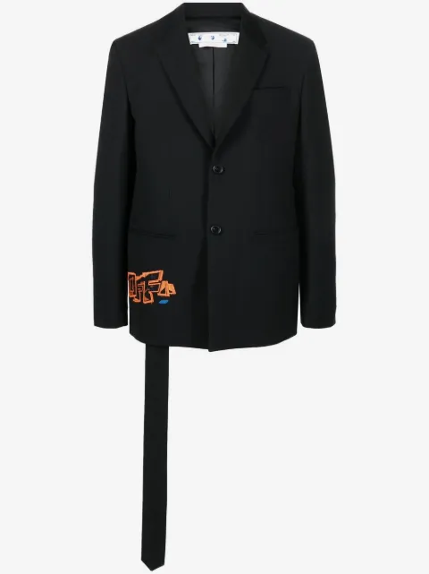 Off-White Graf Coupe' Strap Rel single-breasted blazer