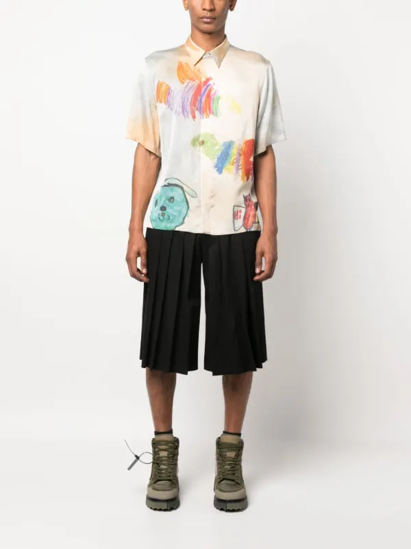 Off-White Cartoon-print short-sleeved Shirt | Neutrals