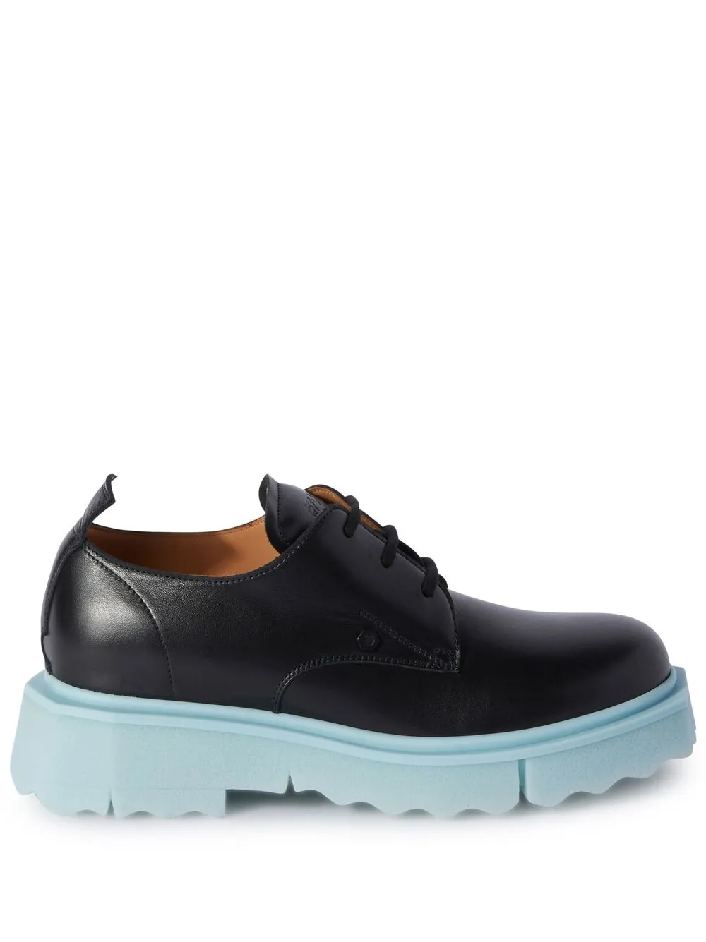 Off-white Leather Sponge Derby In Black | ModeSens