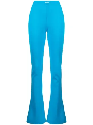 【送料&関税込】Off-White Blue Sleek Split Leggings Pants Off-White Sleek side-split Leggings | Blue | FARFETCH BH