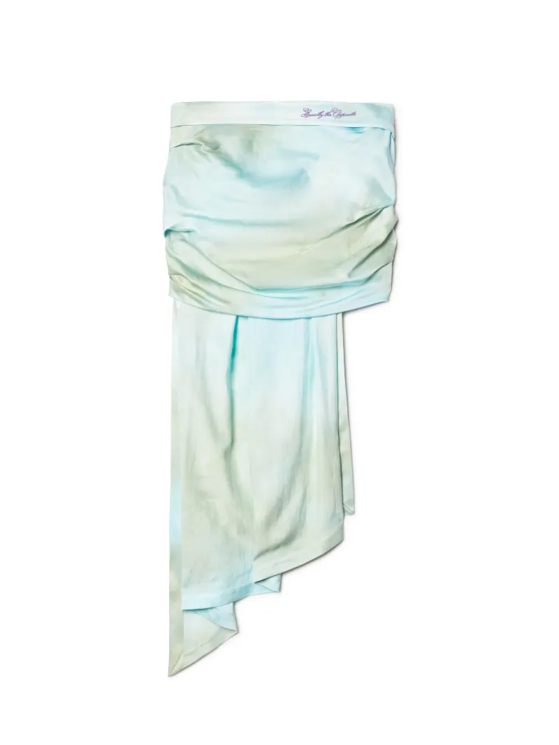 Bow Tie Dye Vi Draped Mini Sk