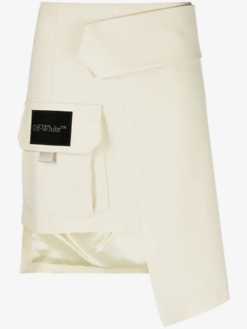 Off-White Asymmetrischer Wollrock